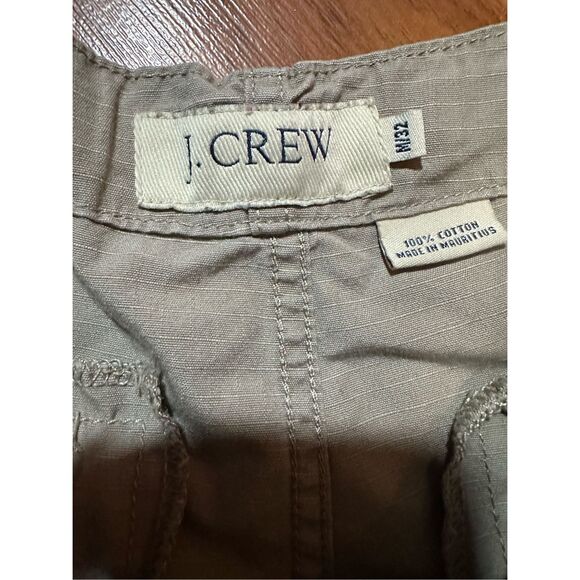 J. Crew Women’s Tan Cargo Pants Size 32 Utility Lightweight Drawstring Waist - Picture 3 of 7